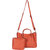 ELEGAANTE Designer Bling Combo Handbag for Women Faux Leather Combo Bag (Casual/Partywear)(Peach)