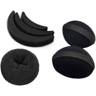 Buy Sensation Hair Accessories Donut Bun Maker, Banana Bumpits and Tic Tac  Clip Base Hair Puff Maker Combo Pack of 6 Online @ ₹199 from ShopClues