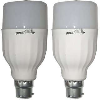                       LED Bulb Pack of 2 Orbit 9 Watt White Bullet Series LED Bulb B22 Cap                                              