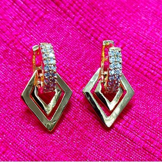                       Designer 18K AD Indo Western Party Fashion Earrings                                              