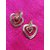 Designer 18K Gold Plated Heart Shape AD Fashion Party All Occasion Earrings