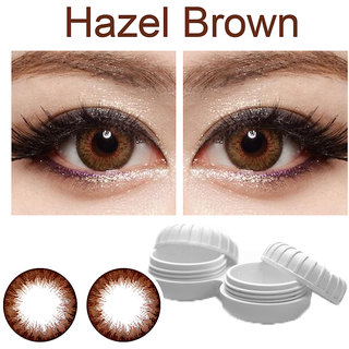 Buy Truom Hazel Brown Colour Monthly Zero Power Contact Lens Pair