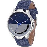 HRV Denim Blue Color Designer Leather Watch - For Boys