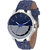 HRV Denim Blue Color Designer Leather Watch - For Boys