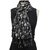 Monika Collection Women's Black Printed Rayon Soft Stole Size 70x180cm