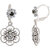Silver Shine Glitzy Silver Flower Bali Earrings for Women