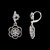 Silver Shine Glitzy Silver Flower Bali Earrings for Women