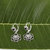 Silver Shine Glitzy Silver Flower Bali Earrings for Women