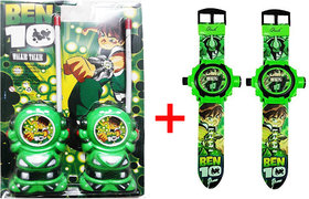 VEEJEE  Ben-10 Walkie Talkie and Set of 2 Projector Watches Combo Offer for Kids.