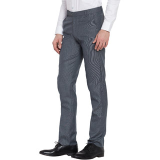 Haoser Men's slim fit formal trousers for mens grey for meeting and office wear pant
