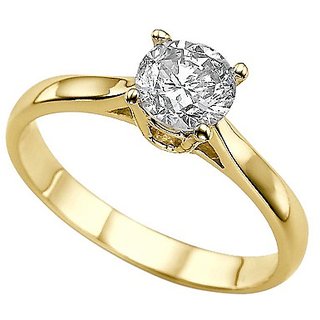                       Natural Diamond Gold Plated Pendant 100 Original  Certified Stone  American Diamond Pendant By CEYLONMINE                                              
