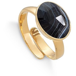 Buy Black Agate Sulemani Hakik Ring Gold Plated Original LAb Certified Stone Agate Ring By CEYLONMINE Online Get 80 Off