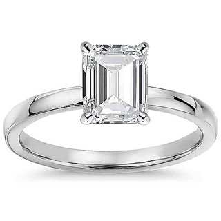                       Original White Sapphire 5.25 ratti Natural Stone Silver Plated Ring For Astrological Purpose By CEYLONMINE                                              
