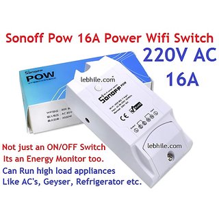 Buy Sonoff Pow 16A Wifi Smart Switch Energy Monitor for Android iOS ...