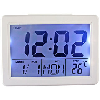 Voice Control Sound Sensor Calendar Alarm Table Clock Thermometer Timer Digital - 192