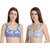 PinkBox Women White  Purple Seamless Gym, Running Racer Back Non Wired Sports Bra (Pack Of 2)