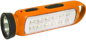 Stylopunk 12 LED Bright Light Rechargeable Torch Flash light With emergency light 24energy EN-690 ( Orange )