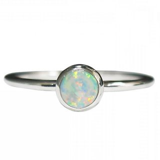                       Opal Stone Ring for Unisex Adjustable 4.25 CaratOpal Silver  Plated Ring By CEYLONMINE                                              