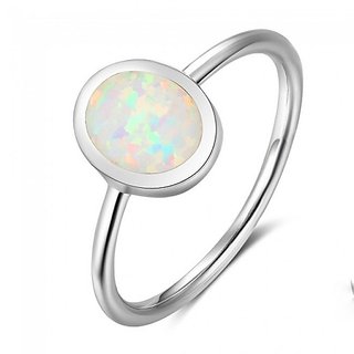Buy CEYLONMINE Natural Opal Stone Ring Anguthi Unheated Original