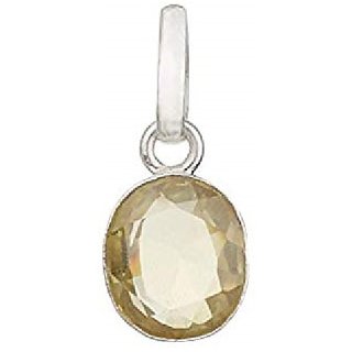                       Natural Yellow Sapphire Pendnat Original And Unheated Precious Stone Pukhraj 6.25 Ratti Pendant By CEYLONMINE                                              