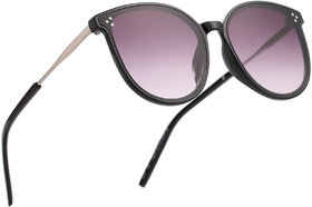 Royal Son Latest Stylish Grey Gradiant Goggles Sunglasses For Women Girls Ladies (Cat Eye Over Sized Shape)