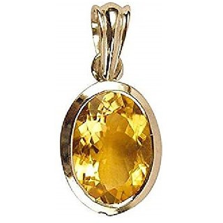 Original Yellow Sapphire 6.25 Ratti Gemstone Pendant Lab Certified Effective Stone Pukhraj Pendant By CEYLONMINE Original Yellow Sapphire 6.25 Ratti Gemstone Pendant Lab Certified Effective Stone Pukhraj Pendant By CEYLONMINE