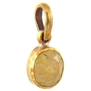 Yellow Sapphire Gold Plated Pendant Lab Certified Original Stone pukhraj Pendant By CEYLONMINE Yellow Sapphire Gold Plated Pendant Lab Certified Original Stone pukhraj Pendant By CEYLONMINE