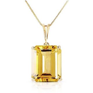                       Natural Yellow Sapphire/Pukhraj Gold Plated Pendant By CEYLONMINE                                              