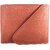Friends  Company Tan Casual Pure Leather Tri-Fold Wallet For Men