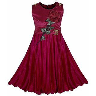 Buy Clobay Maroon Party wear dress for girls Online 590 from