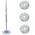 Jinagam Home Cleaning Spin mop-pink With 4 Refill