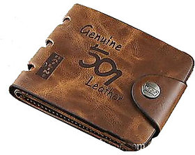 Fashlook Unique Leatherite Brown Wallet For Men