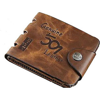 Fashlook Unique Leatherite Brown Wallet For Men