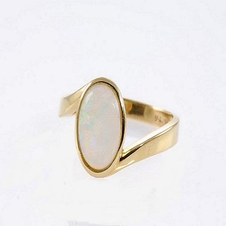                       Opal Stone Gold Plated Ring Unheated  Untreated Gemstone Opal Ring For Astrological Purpose By CEYLONMINE                                              