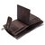 DIDE Genuine Leather Wallet Premium High Quality Men's Bi-folding, Multi Card Holder Zipper Side Coin Pouch (Dark Brown)
