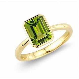                       Natural Peridot Ring Unheated  Untreated Stone Peridot Gold Plated Ring By CEYLONMINE                                              