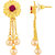 MFJ Fashion Jewellery Trendy Heart Shape Brass Gold Plated Dangle Earring For Women
