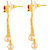MFJ Fashion Jewellery Trendy Heart Shape Brass Gold Plated Dangle Earring For Women