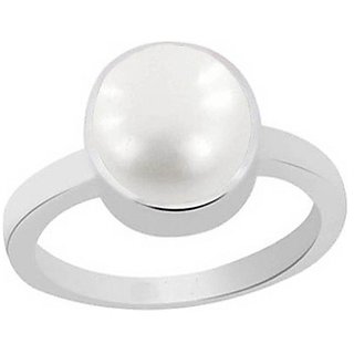                       6 Carat Pearl/Moti Ring Lab Certified & Untreated Moti/Pearl Gemstone Ring By CEYLONMINE                                              