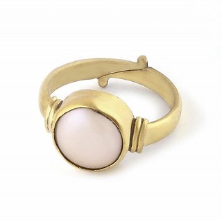                       Original Pearl Ring Lab Certified Stone Moti Gold Plated Ring By  CEYLONMINE                                              