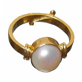 Buy Precious Stone Pearl Ring Original Lab Certified Stone Moti Ring Adjustable By CEYLONMINE Online Get 73 Off