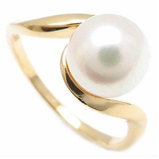                       Original Stone Pearl  Ring 5.25 Ratti Natural Moti Gold Plated For Astrological Purpose By CEYLONMINE                                              