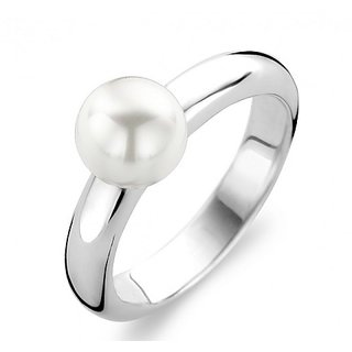                       Pearl/Moti Silver Plated Ring 5.25 Carat Stone Ring Lab Certified Stone Ring By CEYLONMINE                                              