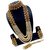 Apsara Art Jewellery Gold plated latest fast selling lct stone ,golden pearl Kundan look  Necklace j Combo Set for Women