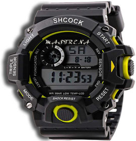 Mastrena Shock Digital Yellow Dial Men's Watch-MSG1035