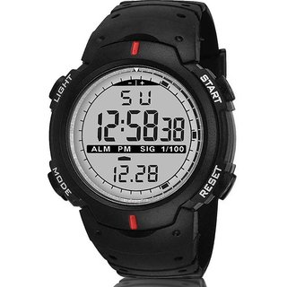 Mastrena Digital White Dial Sports Men's And Boy's Watch-MSG1036