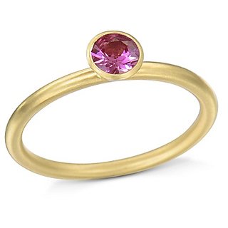                       Natural Pink Sapphire stone Gold Plated Ring Unheated  Effective Stone Pinkm Sapphire Ring By CEYLONMINE                                              
