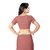 Anjaneya Sarees Women's Dusty Pink Self Design Solid Ruffle Saree With Blouse(Golden Border)