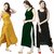 Pack Of 3 Multicolor Plain Crepe Stitched kurti by Aiza Collection