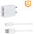 Lumik 5V 2.5 AMP Wall Charger Dual USB Port with Micro USB Data Cable - (White)